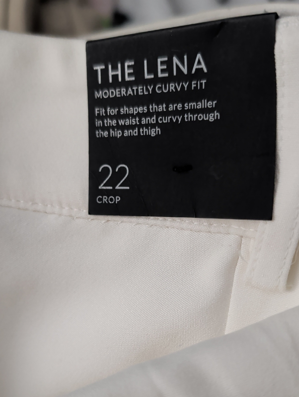 Lane Bryant The Lena Moderately Curvy Fit Women’s Crop Pants in White Size 22